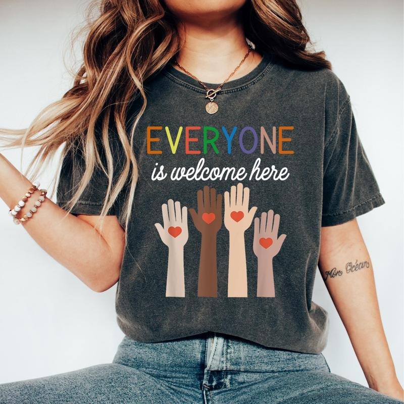 everyone is welcome here, Idaho teacher shirt, inclusion and equality t shirt, protest and resist t shirt, idaho teacher...