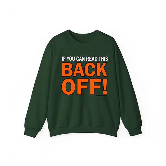 f You Can Read This Back Off Sweatshirt Casual Street Style Fleece Fabric Crewneck Pullover Sweatshirt Tops Trendy for...