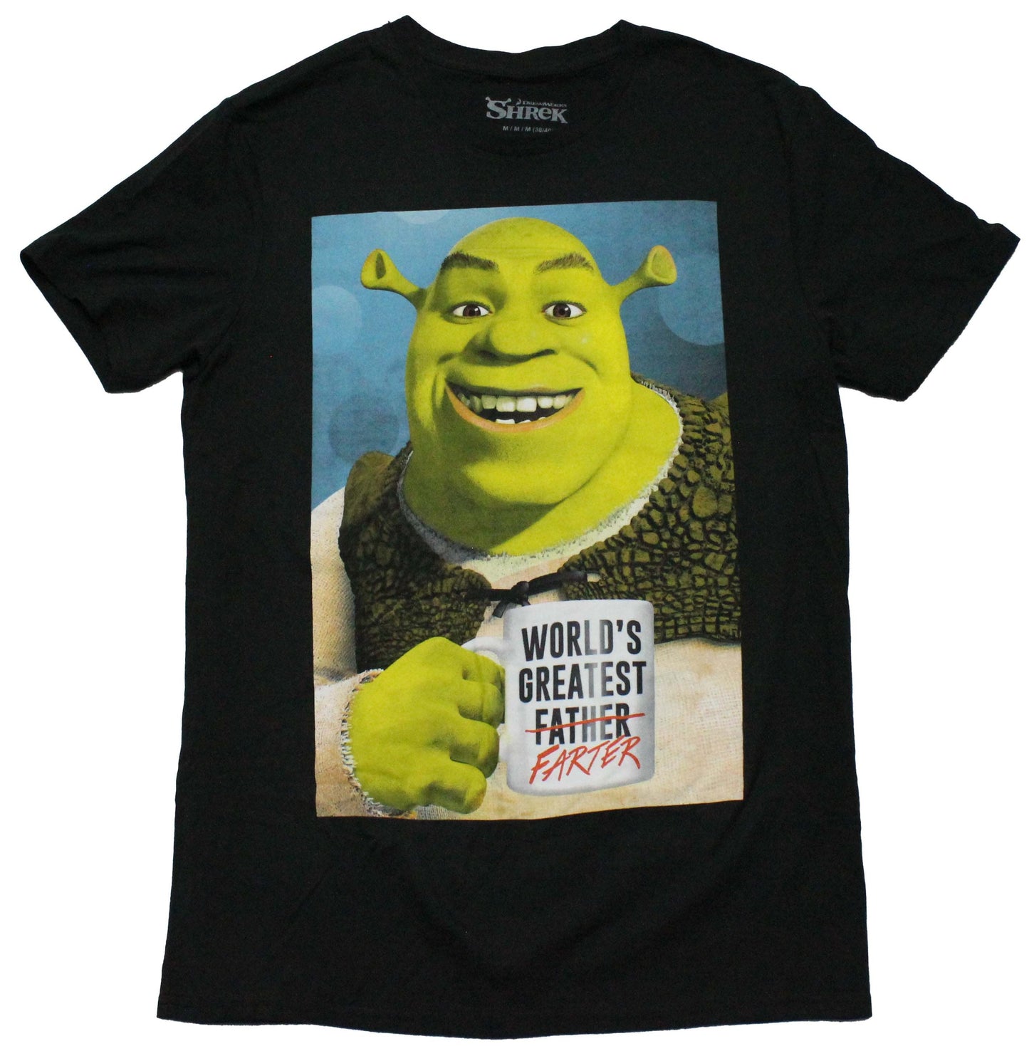 Shrek Mens T-Shirt - "World's Greatest Farter" Photo Box