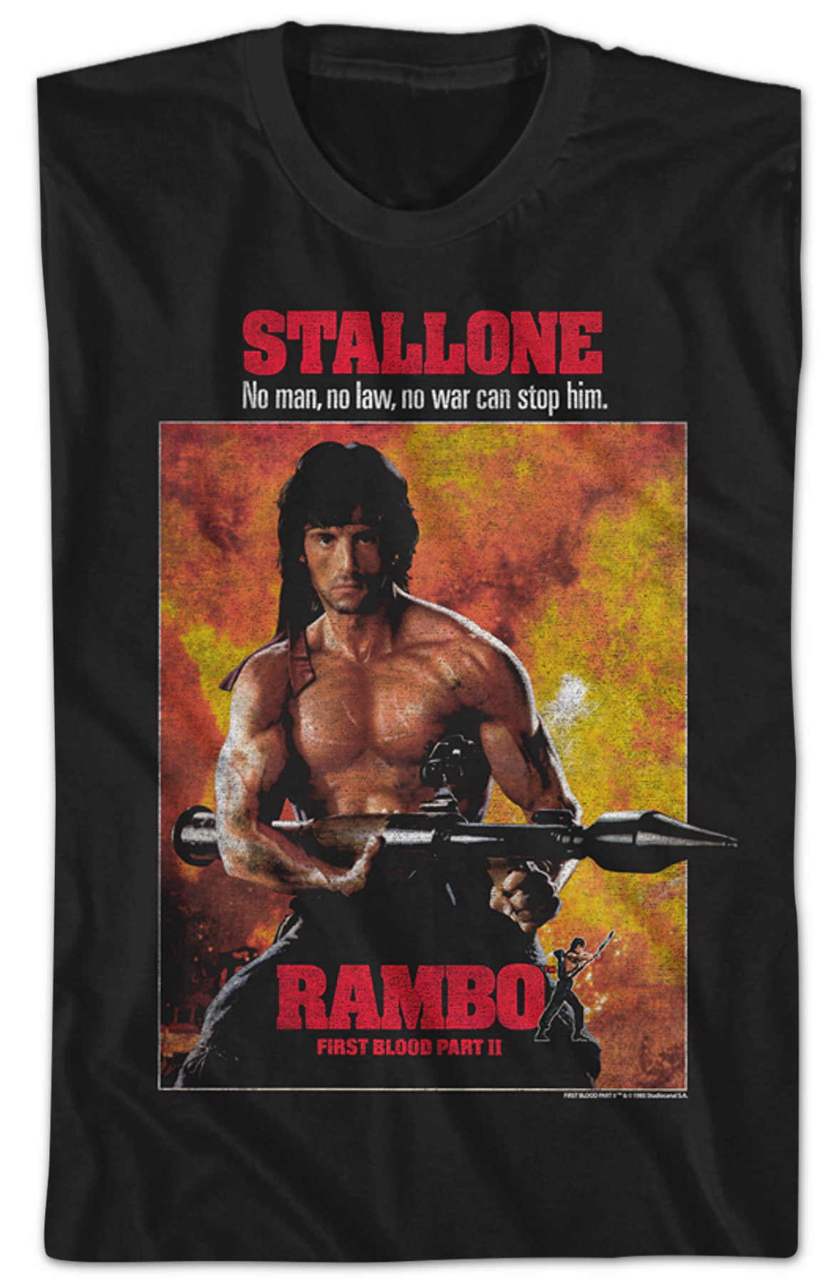 First Blood Part II Poster Rambo T-Shirt