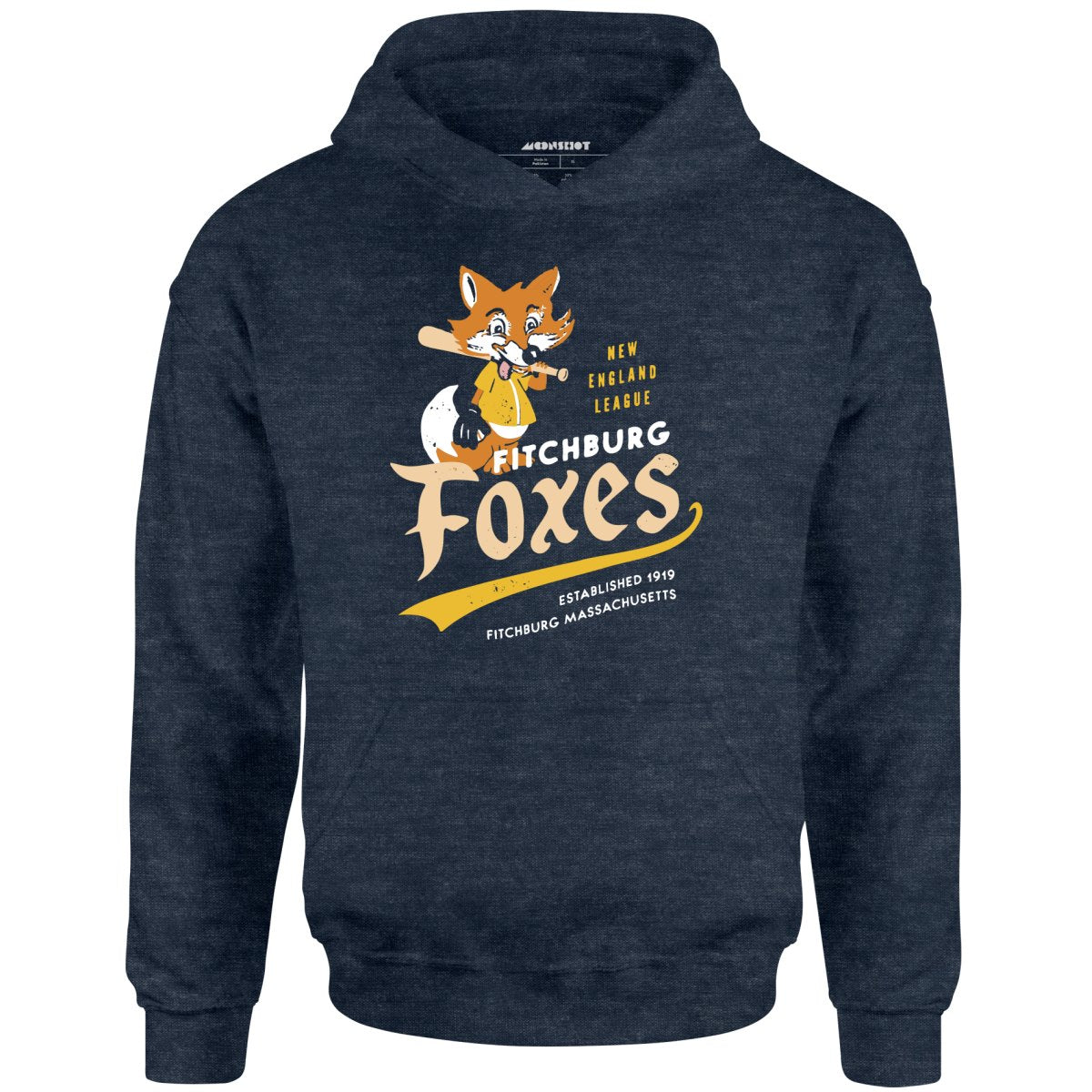 Fitchburg Foxes - Massachusetts - Vintage Defunct Baseball Teams - Unisex Hoodie