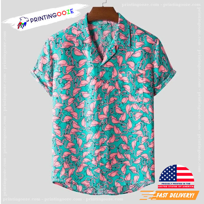 Flamingos Beach Hawaiian Shirt
