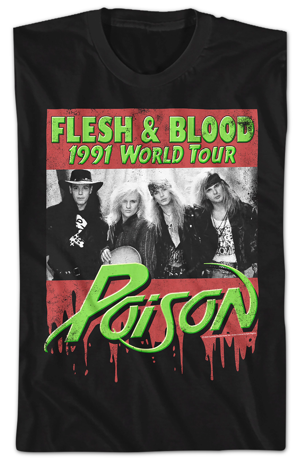 Flesh & Blood 1991 World Tour Poison T-Shirt