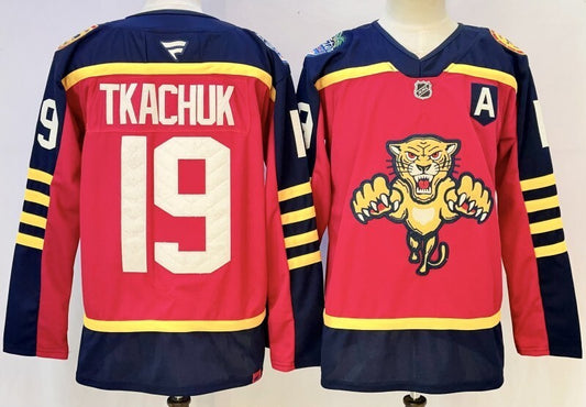 florida panthers #19 matthew tkachuk red 2026-2026 with a patch winter classic