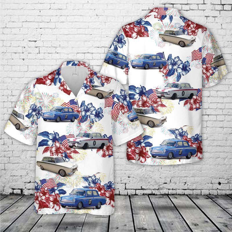Ford Lotus Cortina Mk1 1964, 4Th Of July Trendy Hawaiian Shirt, Short Sleeve Trendy Hawaiian Shirt For Men