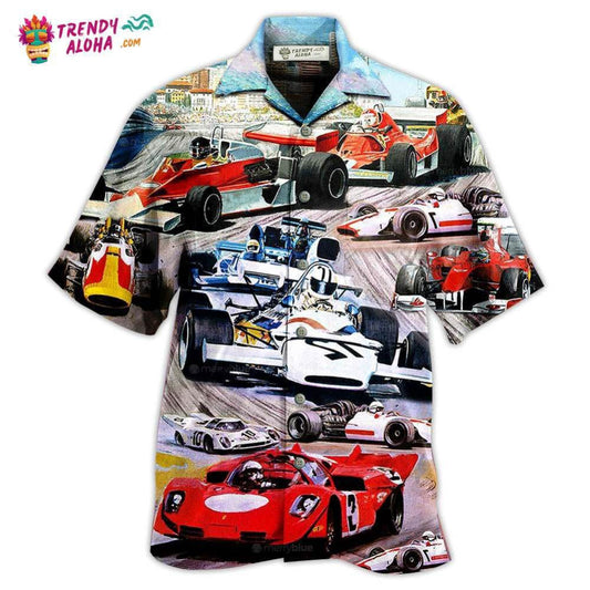 Formula One Car Racing Fast Cool Style Hawaiian Shirt - Trendy Aloha