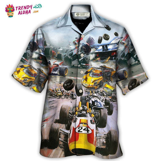 Formula One Car Racing Fast Style Hawaiian Shirt - Trendy Aloha
