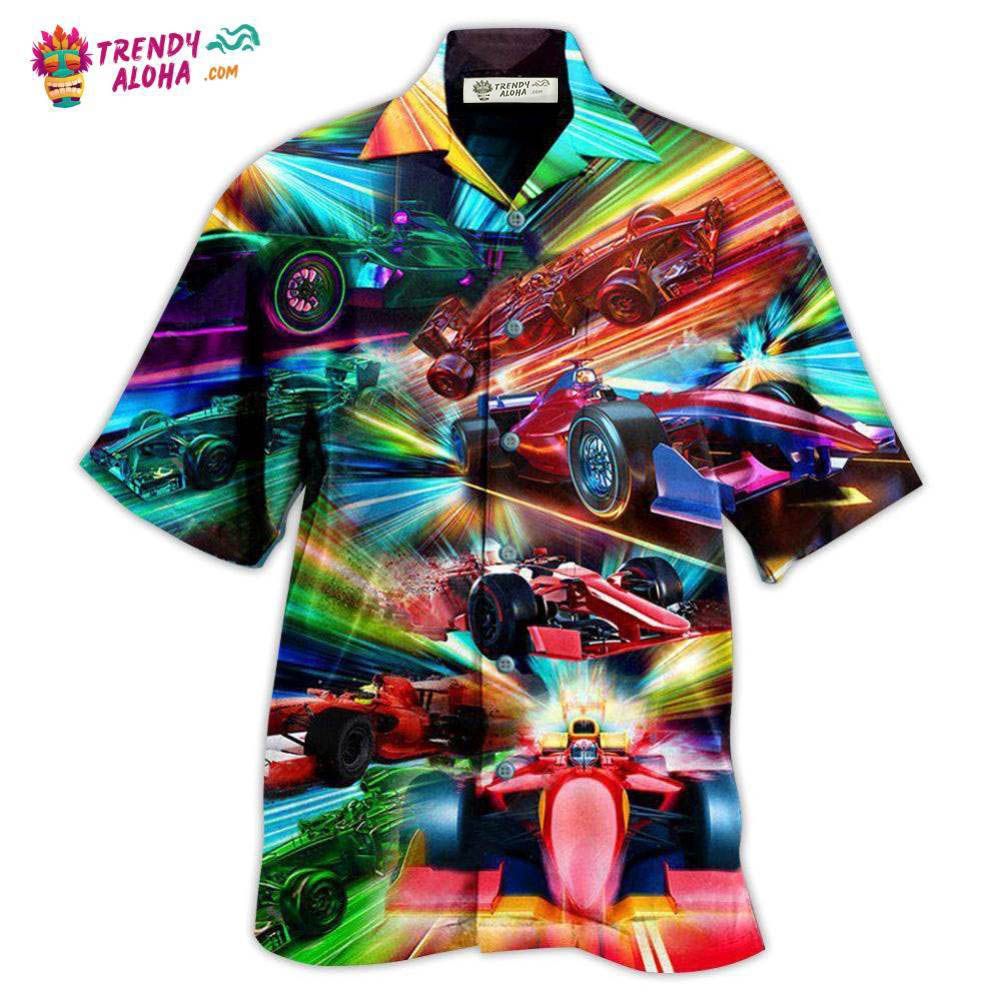 Formula One Car Racing Warning Auto Racing Fast Hawaiian Shirt - Trendy Aloha