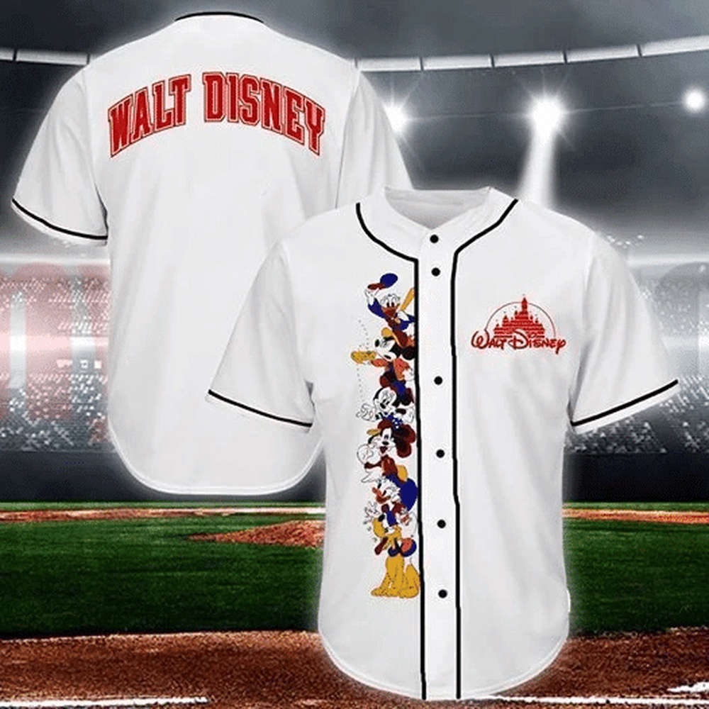 Friend and Mickey Mouse Disney Cartoon Gift: Lover s Baseball Jersey for Disney Fans - Bafud