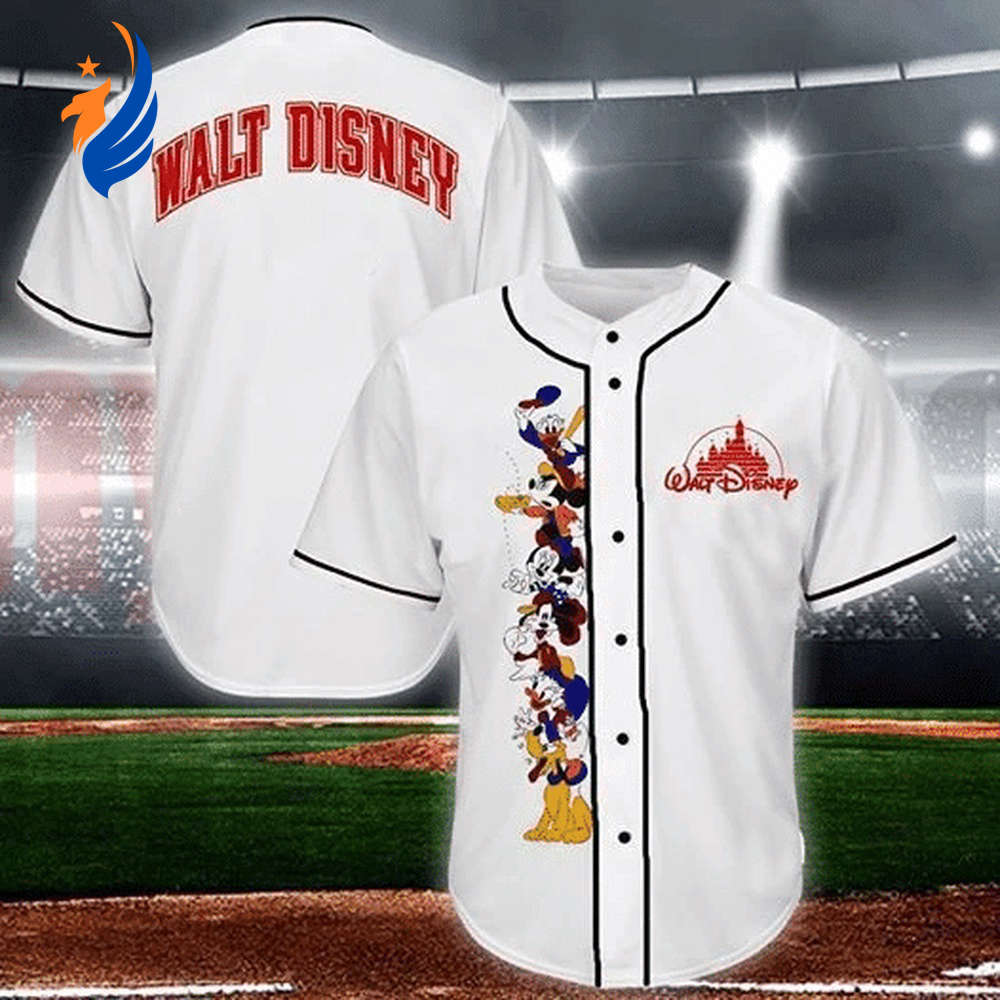 Disney Cartoon Lover Baseball Jersey: Friend and Mickey Mouse Gift – Perfect for Disney Fans! - Bafud