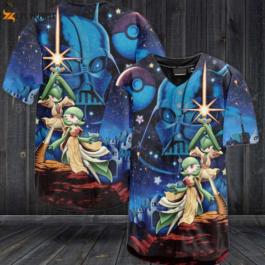 Gardevoir All Over Print 3D Baseball Jersey - Gift for Men Women - lylyprint.com