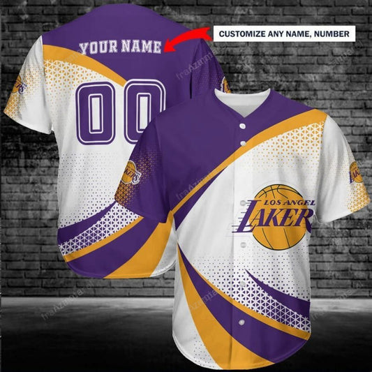 Los-Angeles-Lakers-Personalized-Baseball-Jersey-For-NBA-Fans
