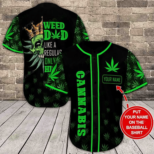 Weed Personalized Baseball Jersey Shirt 3