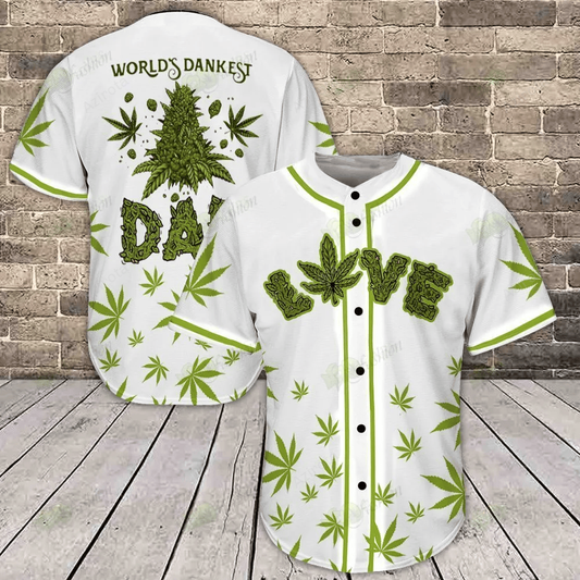 Weed Baseball Jersey Shirt 5