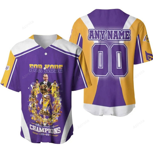 Los Angeles Lakers For Kobe 2020 Champions Legend Team Basketball Nba 3 D Designed Personalized Baseb