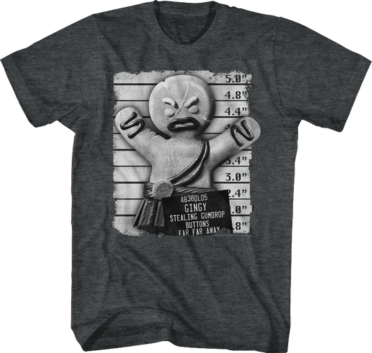 Gingerbread Mug Shot Shrek T-Shirt