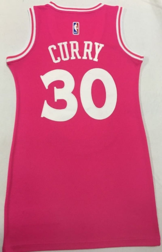 golden state warriors #30 stephen curry Warriors 30 # Curry Pink Women Dress Size s-xl Style 2