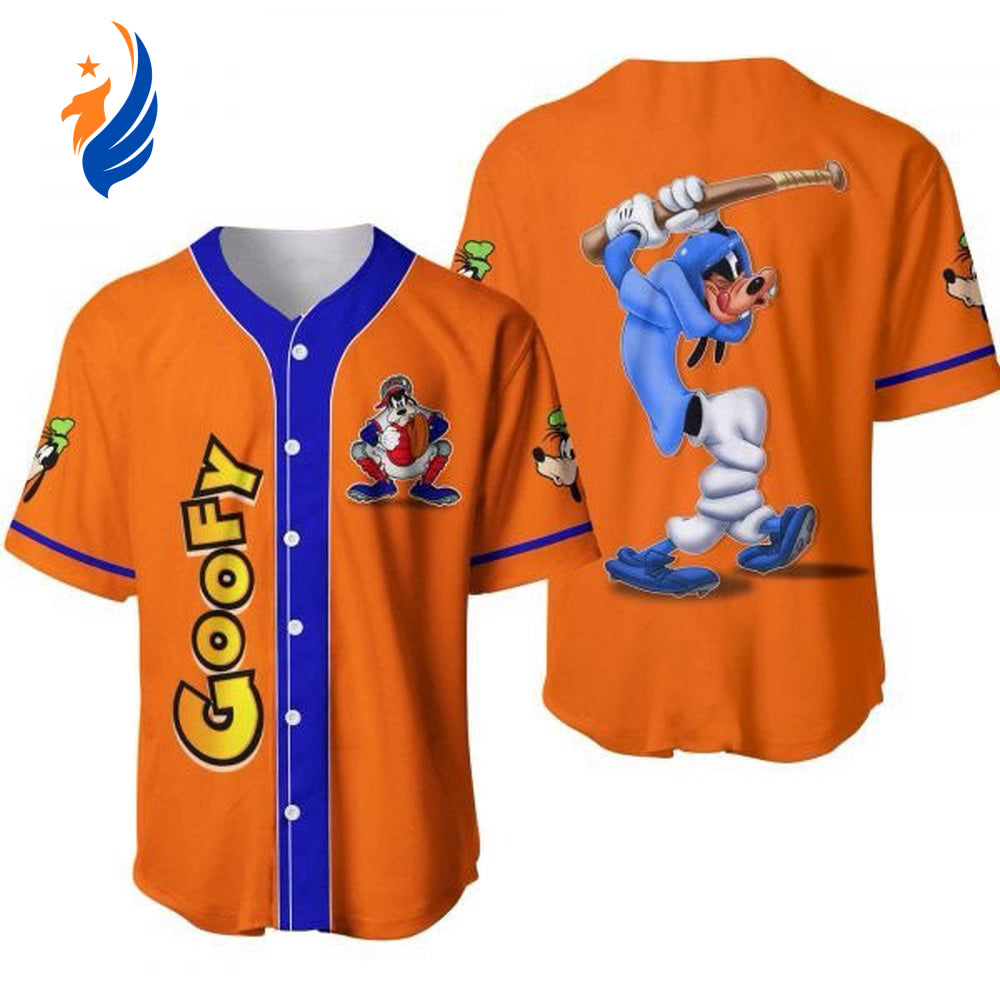 Goofy Mickey Mouse Disney Cartoon Baseball Jersey: Fun Gift for Disney Lovers - Limited Edition - Bafud