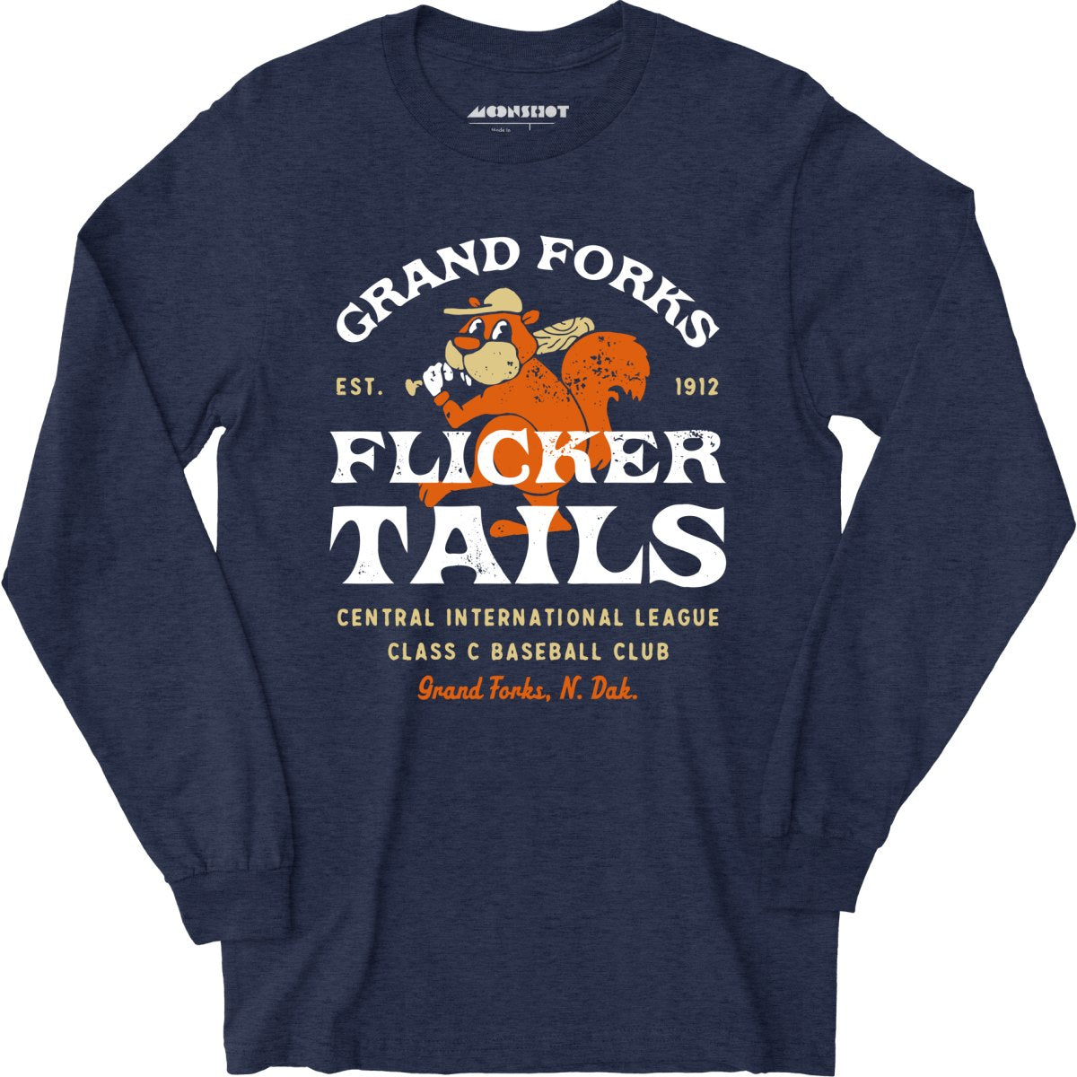 Grand Forks Flickertails - North Dakota - Vintage Defunct Baseball Teams - Long Sleeve T-Shirt