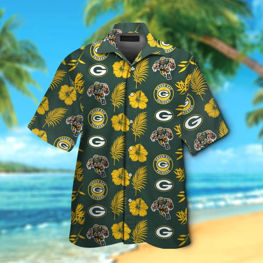 Green Bay Packers Tropical Hawaiian Shirt Design Edition