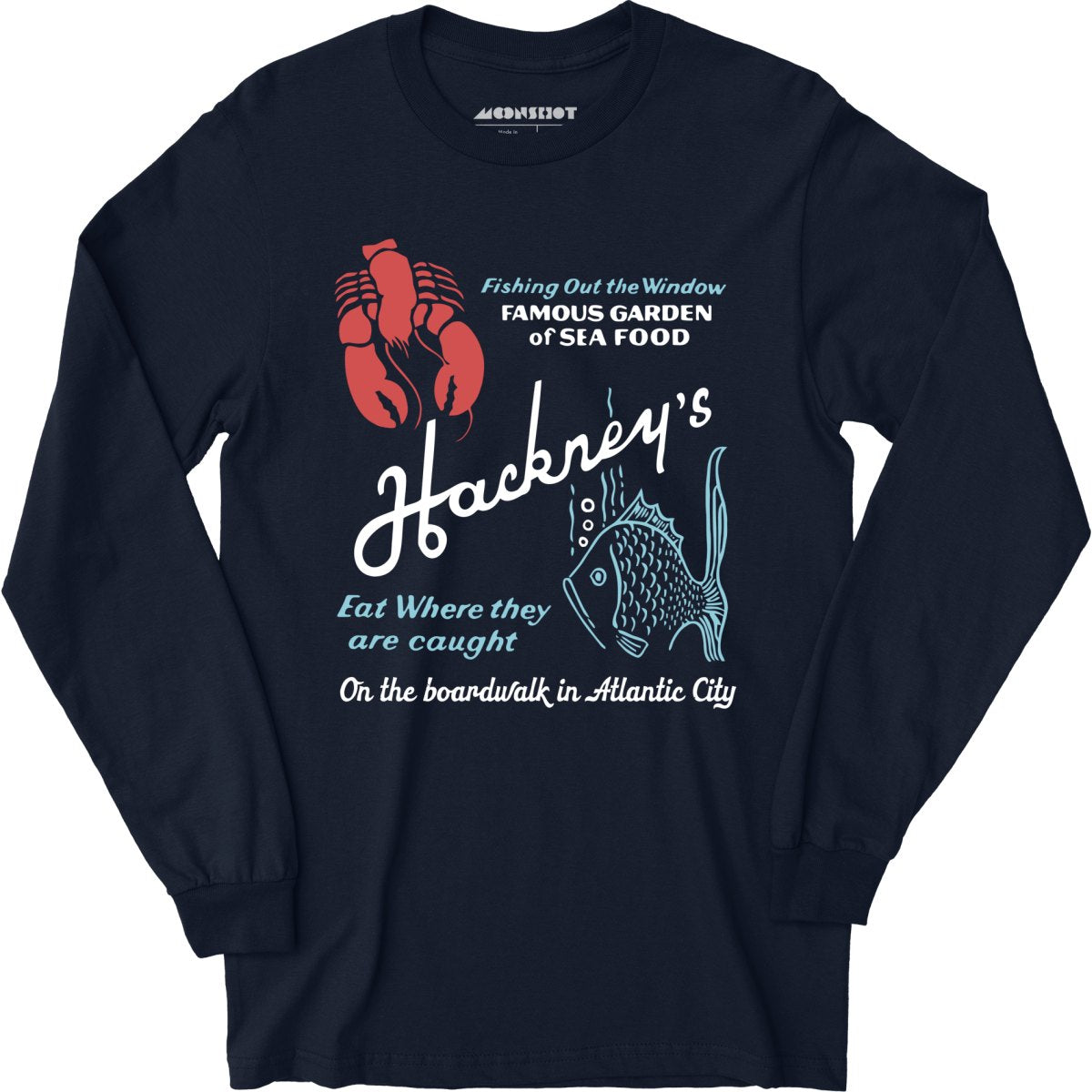 Hackney's - Atlantic City, NJ - Vintage Restaurant - Long Sleeve T-Shirt