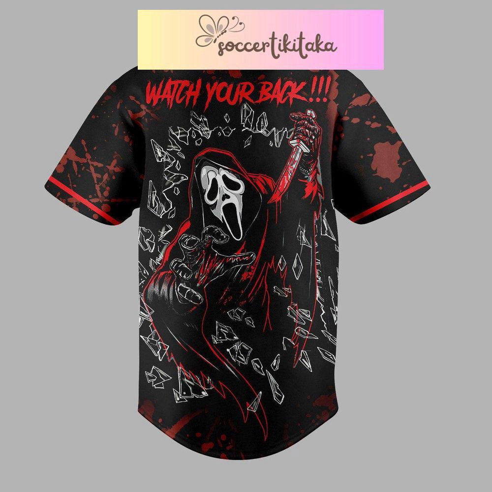 Halloween Ghostface Jersey Shirt, Trick Or Treat Shirt, Scream Movie Baseball Shirt, Halloween Jersey Shirt - lylyprint.com