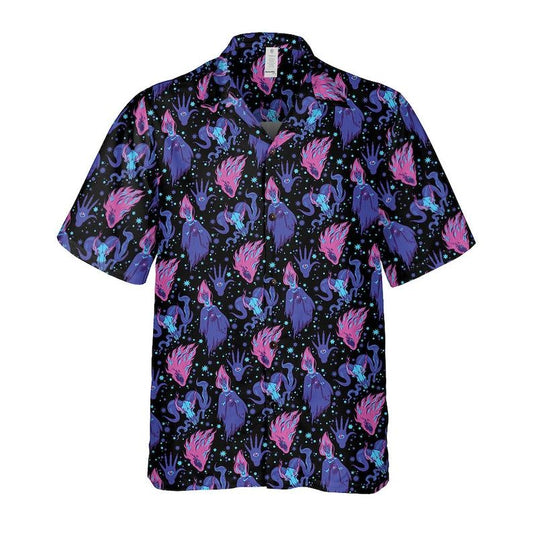 Halloween Horror Monster Shirt, Halloween Magic Hand, Skulls Hawaiian Shirt