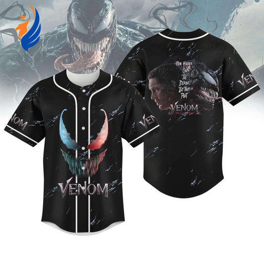 Spooky Halloween Venom Baseball Shirt: Horror Venom Jersey for Men - Perfect for MCU Fans & Anti-Superhero Enthusiasts! - Bafud