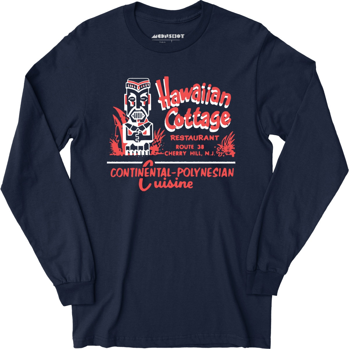 Hawaiian Cottage - Cherry Hill, NJ - Vintage Tiki Bar - Long Sleeve T-Shirt