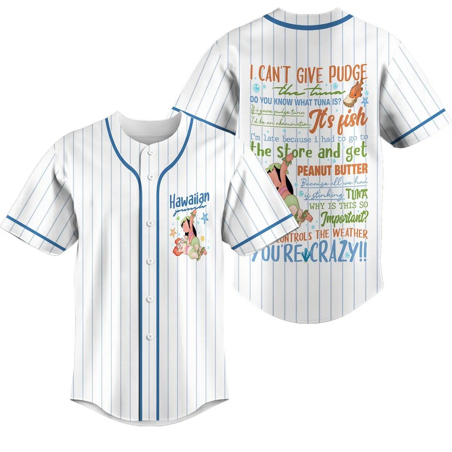 Hawaiian Punch Lilo And Stitch Baseball Jersey