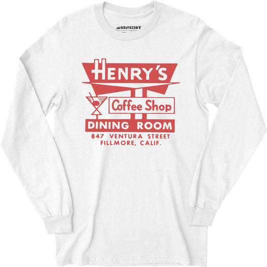 Henry's - Fillmore, CA - Vintage Restaurant - Long Sleeve T-Shirt