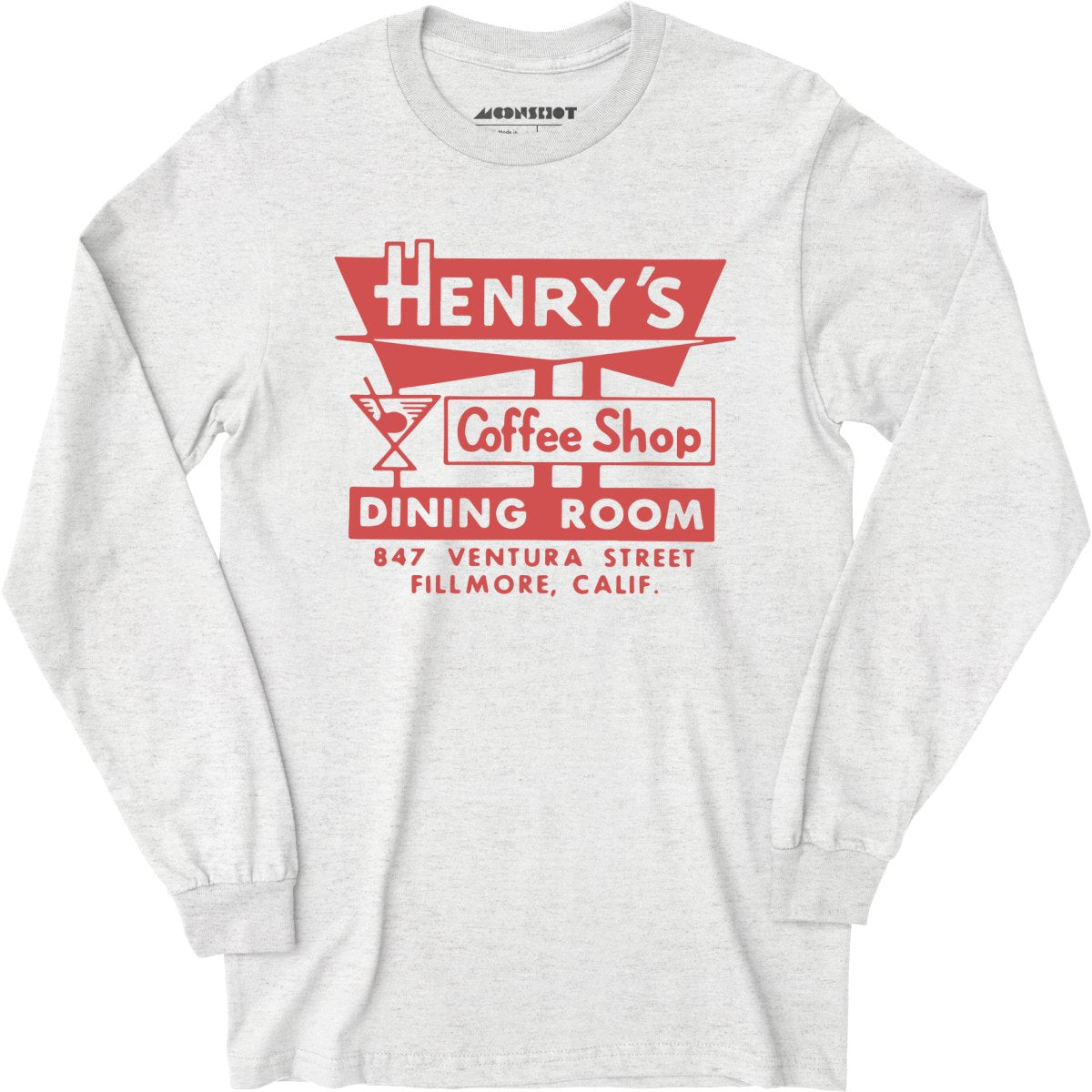 Henry's - Fillmore, CA - Vintage Restaurant - Long Sleeve T-Shirt