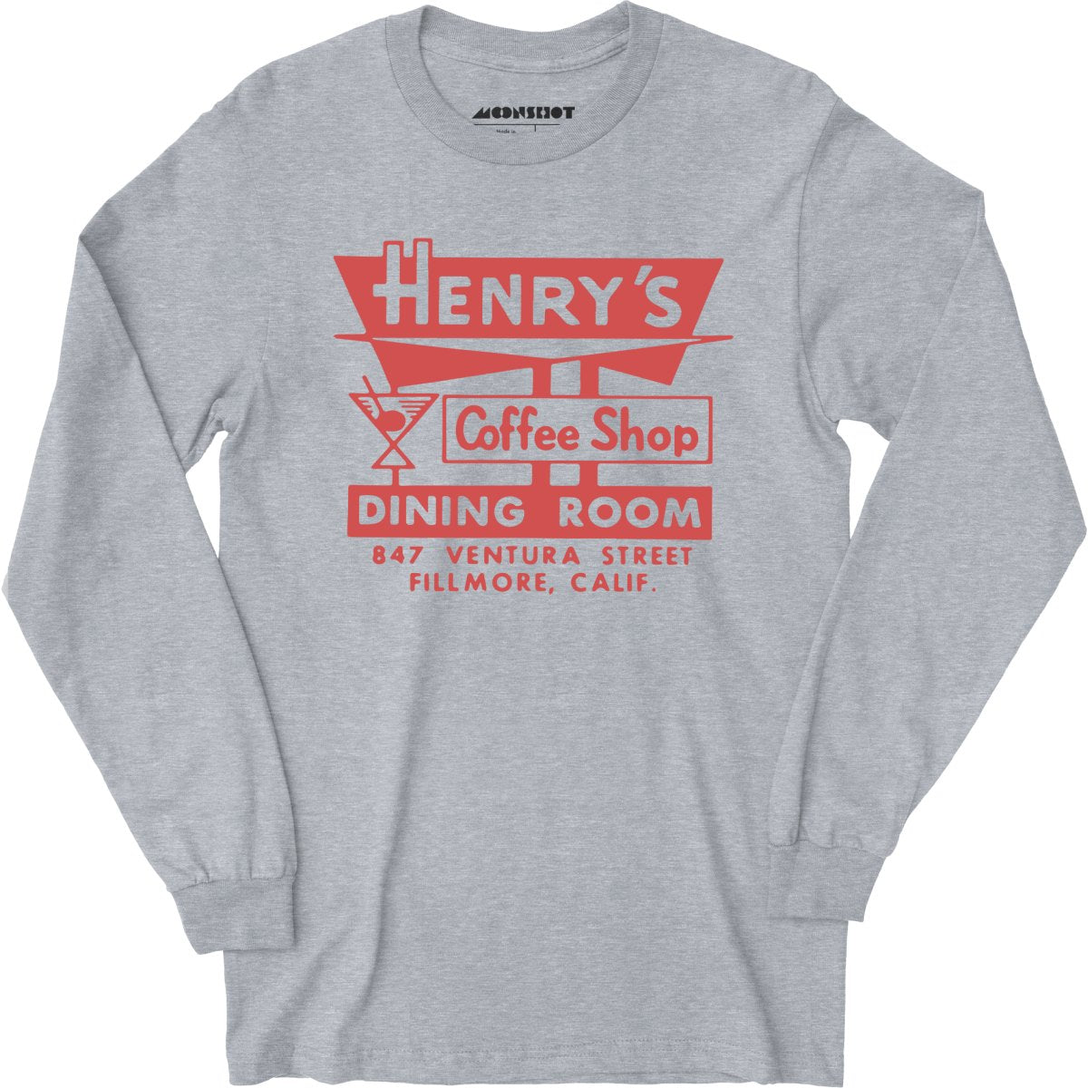 Henry's - Fillmore, CA - Vintage Restaurant - Long Sleeve T-Shirt