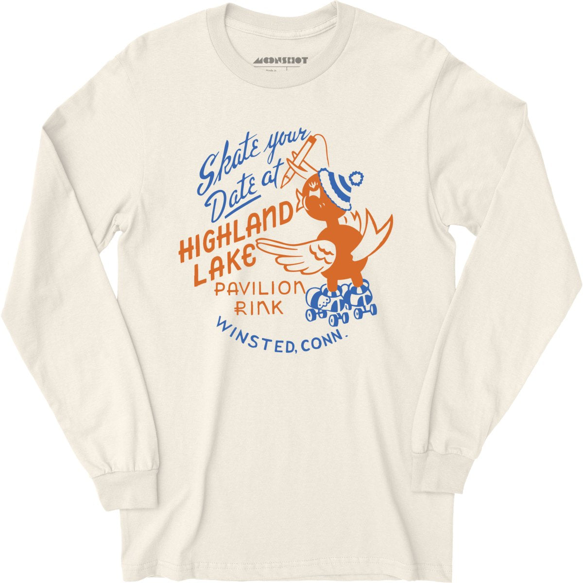 Highland Lake Pavilion Rink - Winsted, CT - Vintage Roller Rink - Long Sleeve T-Shirt