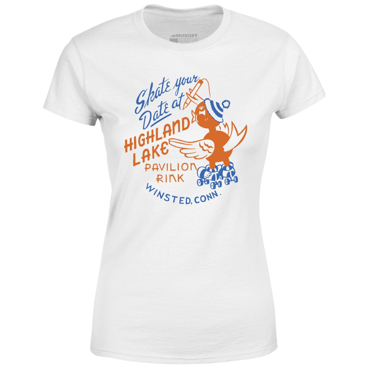 Highland Lake Pavilion Rink - Winsted, CT - Vintage Roller Rink - Women's T-Shirt