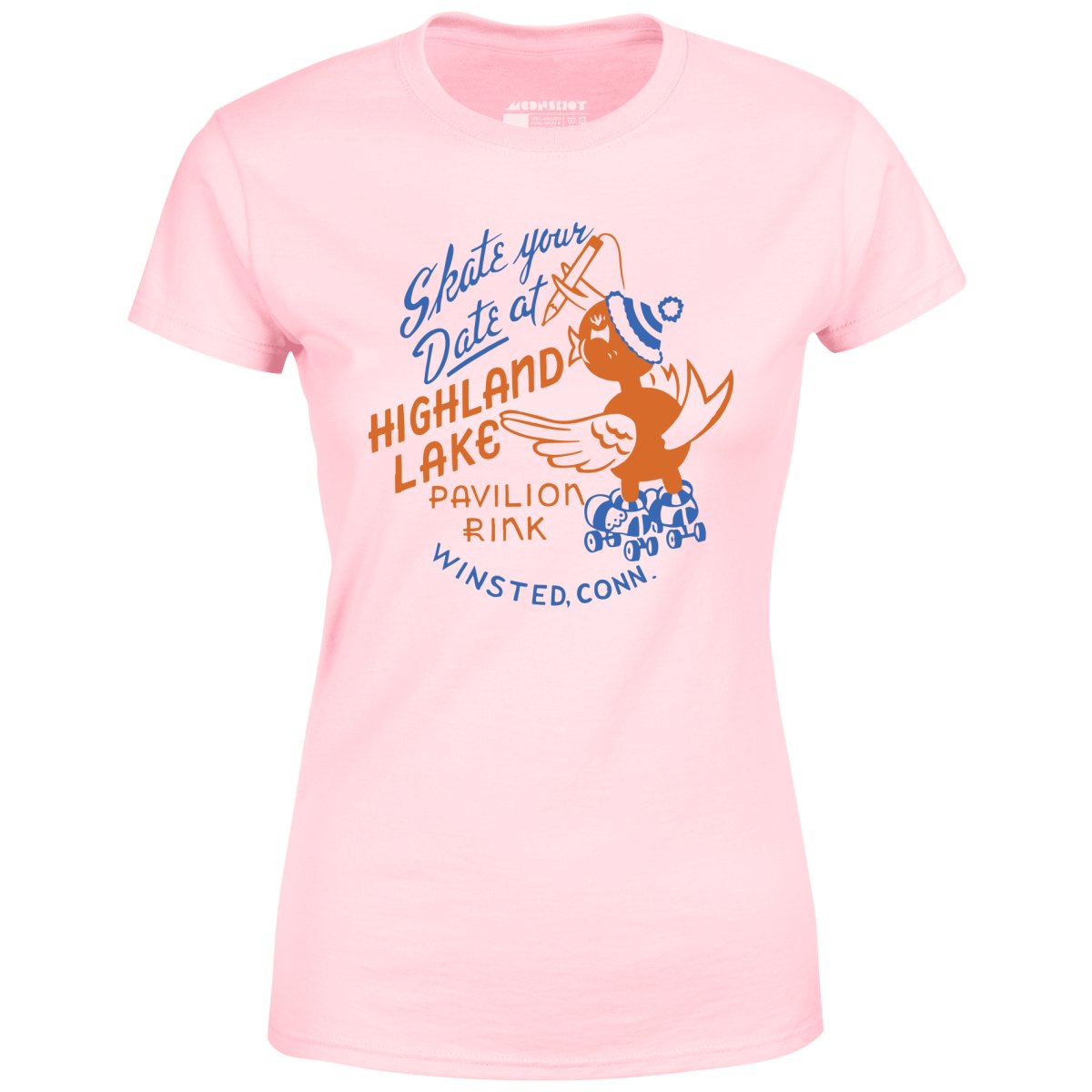 Highland Lake Pavilion Rink - Winsted, CT - Vintage Roller Rink - Women's T-Shirt