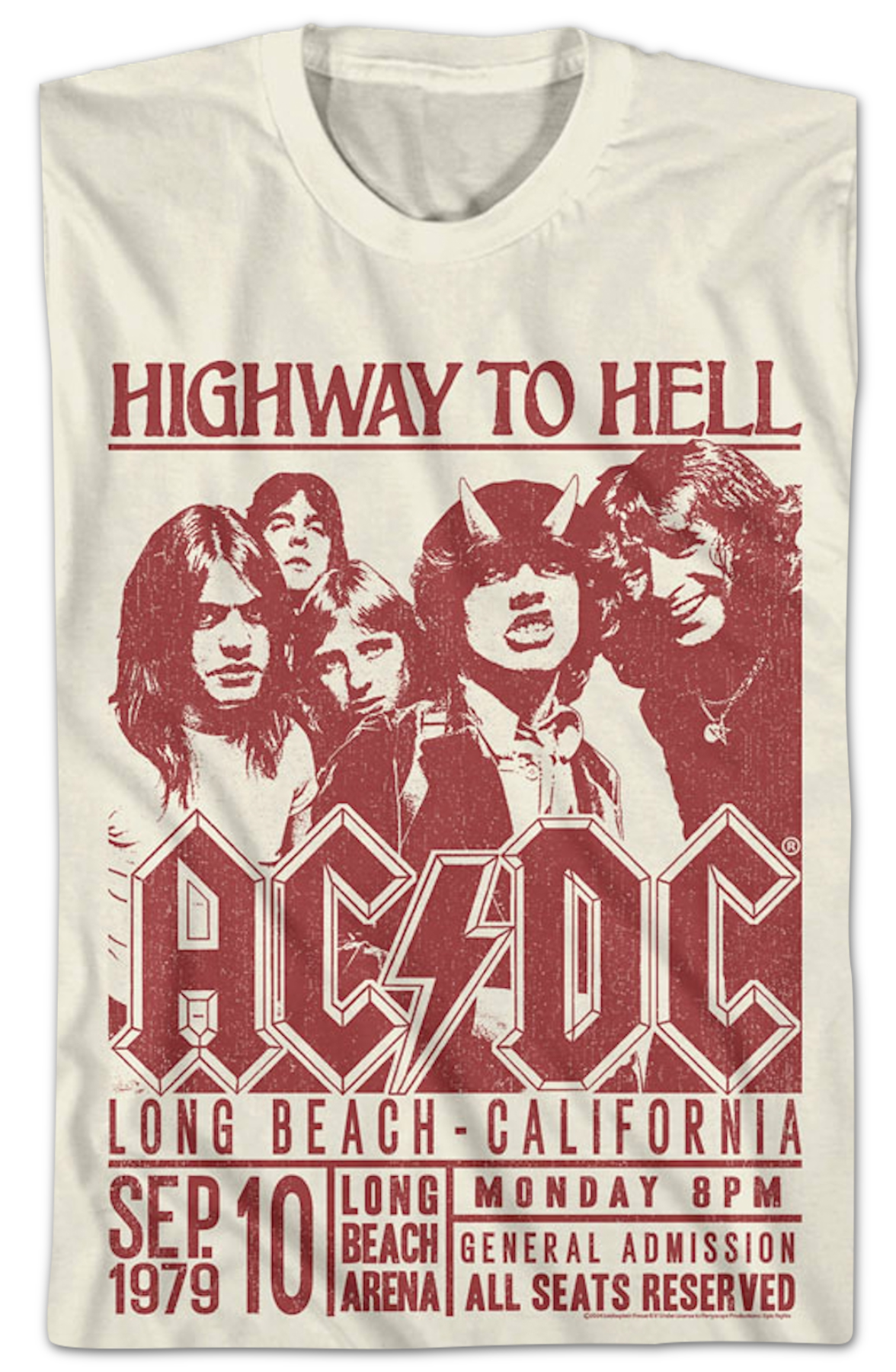 Highway To Hell Long Beach Poster ACDC T-Shirt