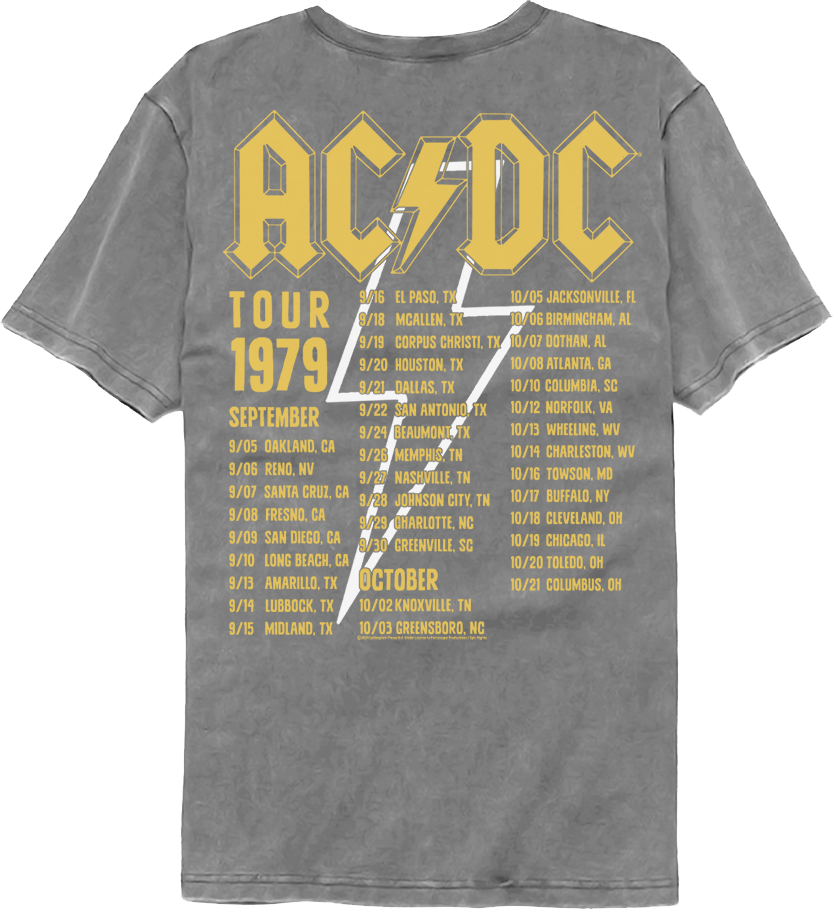 Highway To Hell Tour ACDC Comfort Colors Brand T-Shirt