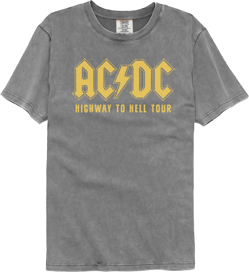 Highway To Hell Tour ACDC Comfort Colors Brand T-Shirt