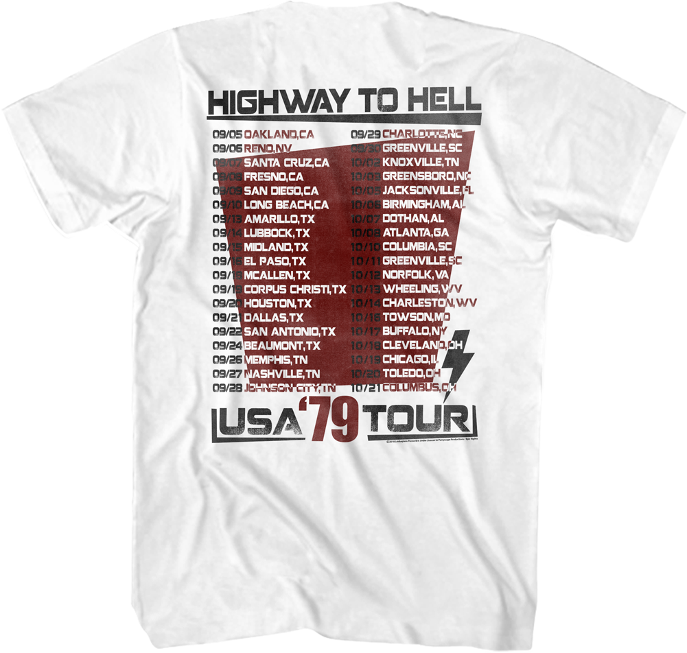 Highway To Hell USA Tour ACDC T-Shirt