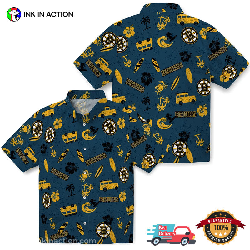 Hockey Boston Bruins NHL Hawaiian Shirt