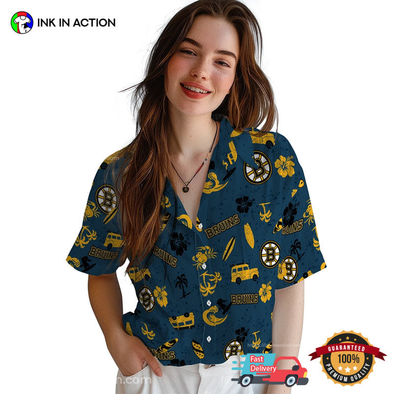 Hockey Boston Bruins NHL Hawaiian Shirt
