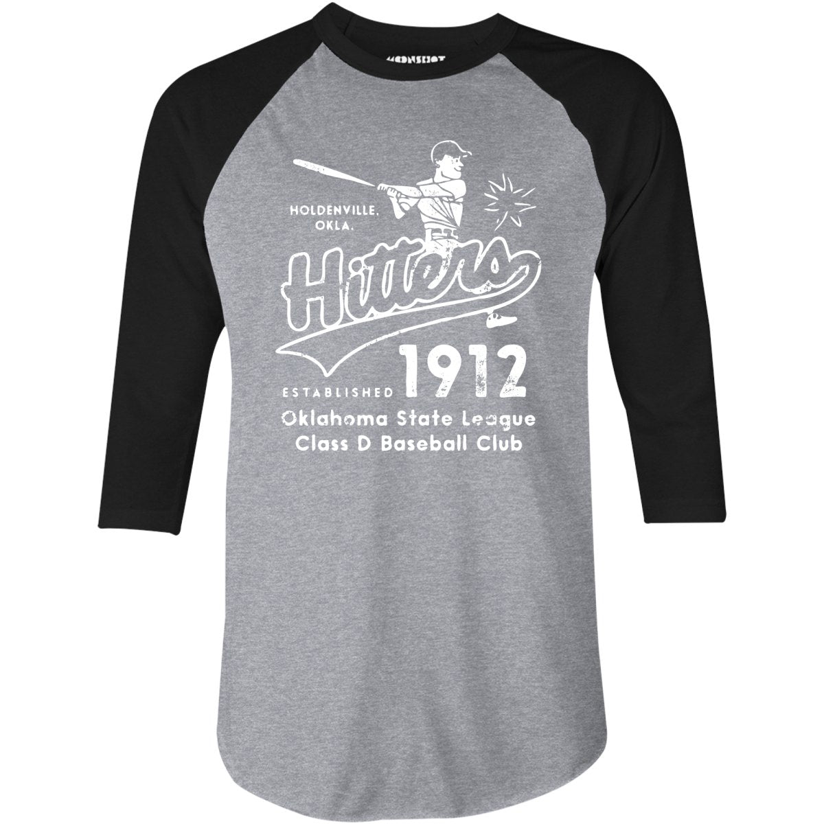 Holdenville Hitters - Oklahoma - Vintage Defunct Baseball Teams - 3/4 Sleeve Raglan T-Shirt