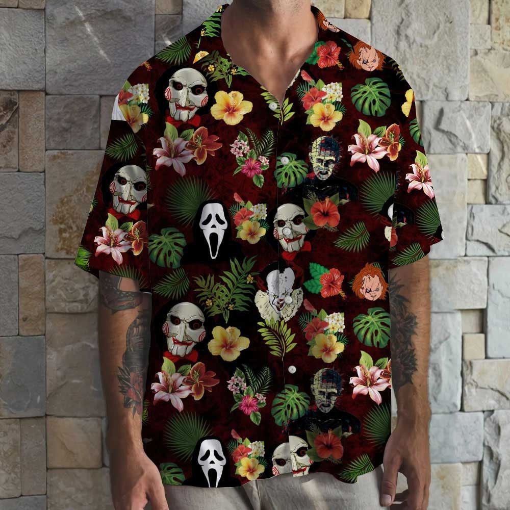 Horror Characters Halloween Trendy Hawaiian Shirt