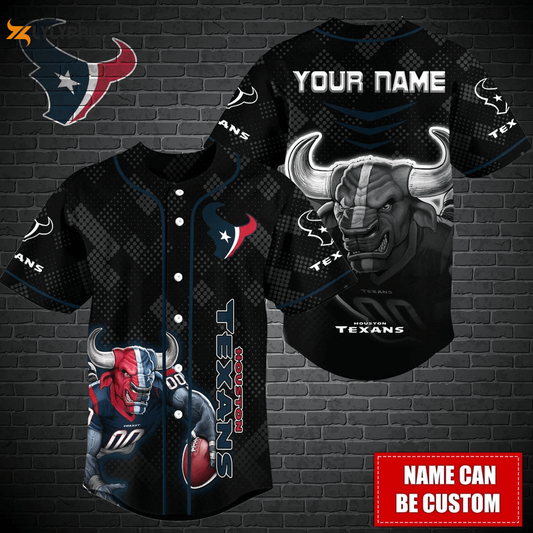 Houston Texans Personalized Baseball Jersey Fan Gifts - lylyprint.com