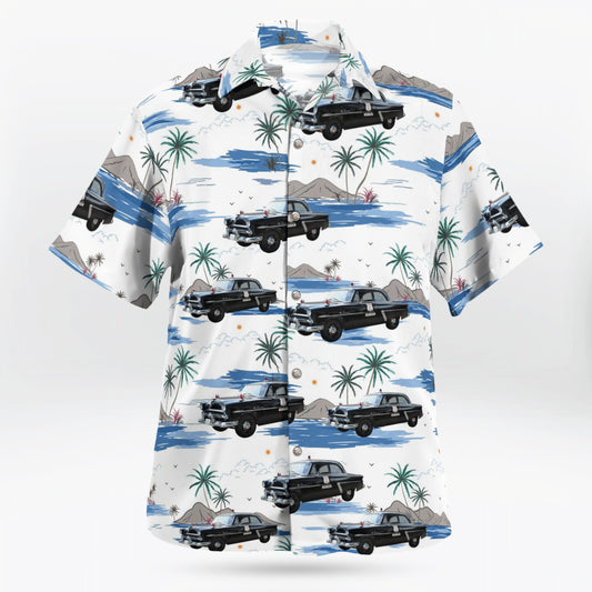 Houston, Texas, Houston Police Department 1952 Ford Customline Patrol Car Hawaiian Shirt