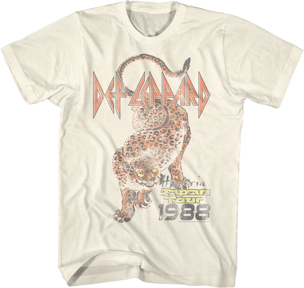Hysteria Japan Tour 1988 Def Leppard T-Shirt