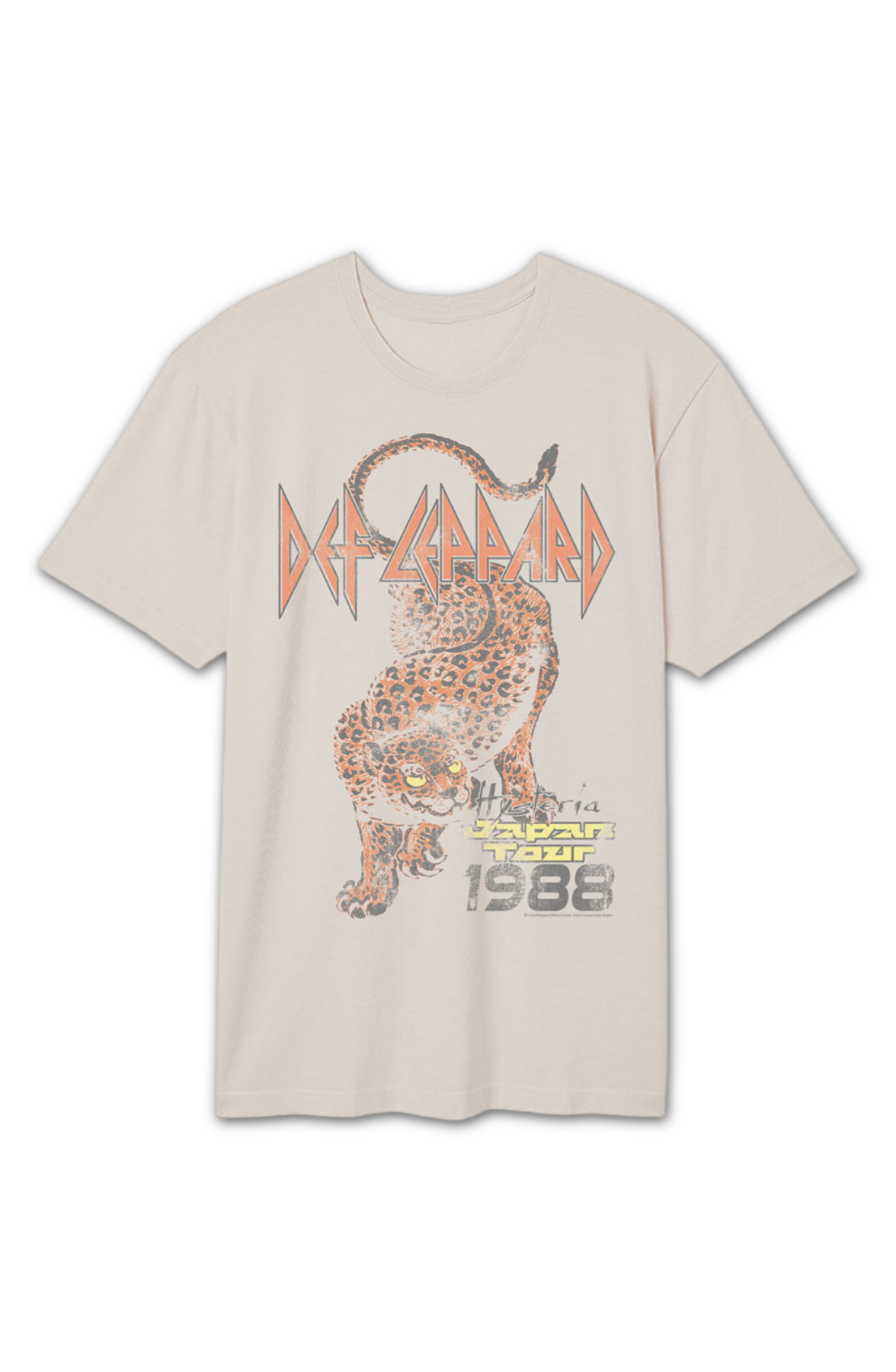 Hysteria Japan Tour Def Leppard Vintage Wash T-Shirt