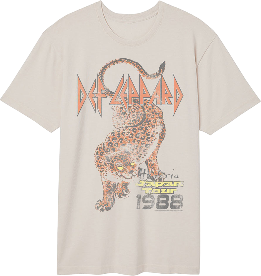 Hysteria Japan Tour Def Leppard Vintage Wash T-Shirt