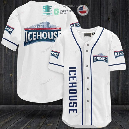 BEST Icehouse white Baseball Jersey